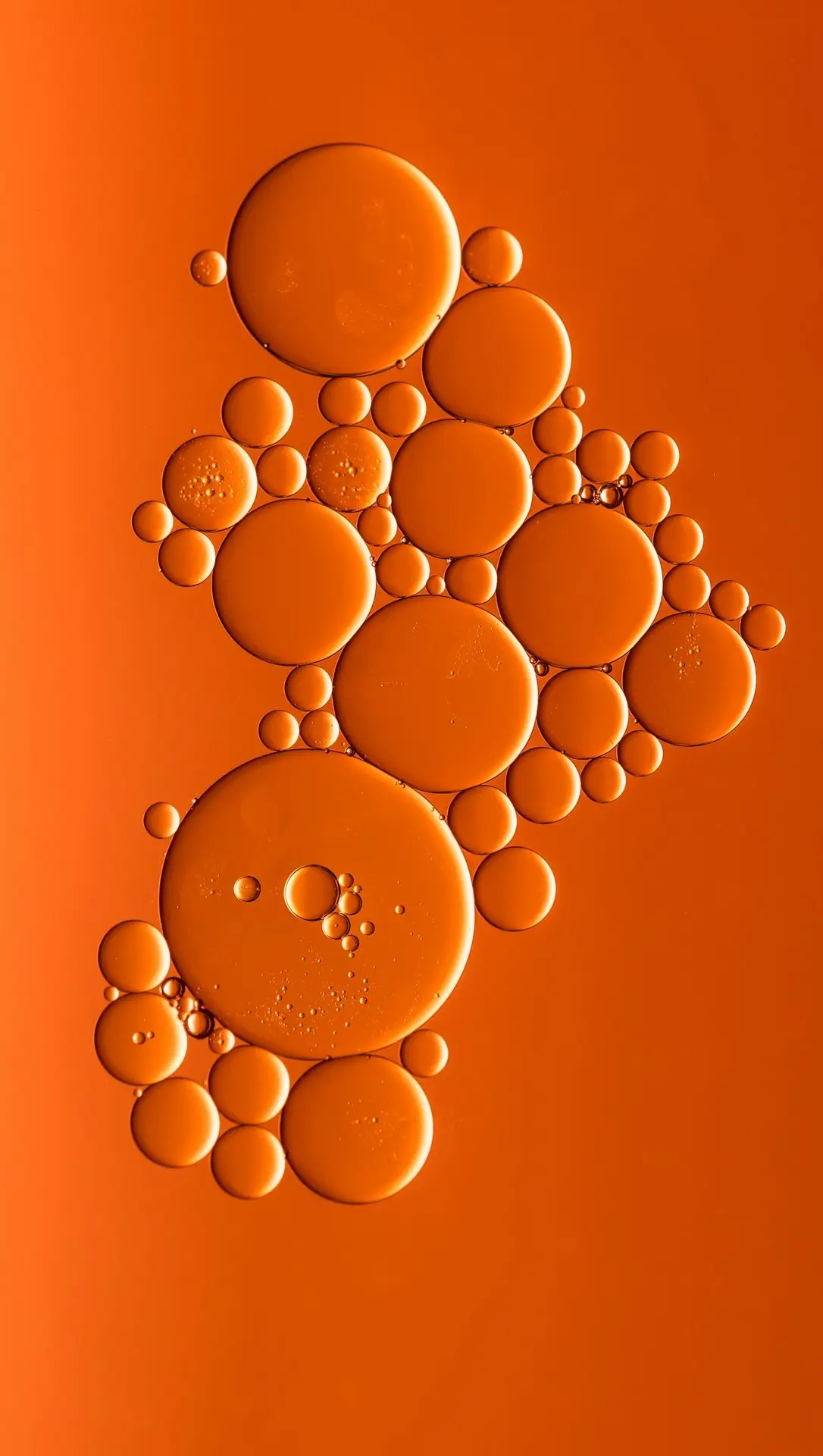 orange bubbles art